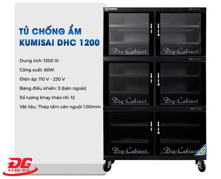 Thông số kỹ thuật Kumisai DHC 1200 lít