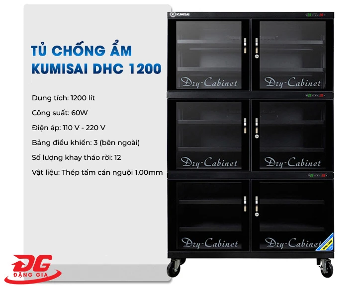 Thông số kỹ thuật Kumisai DHC 1200 lít