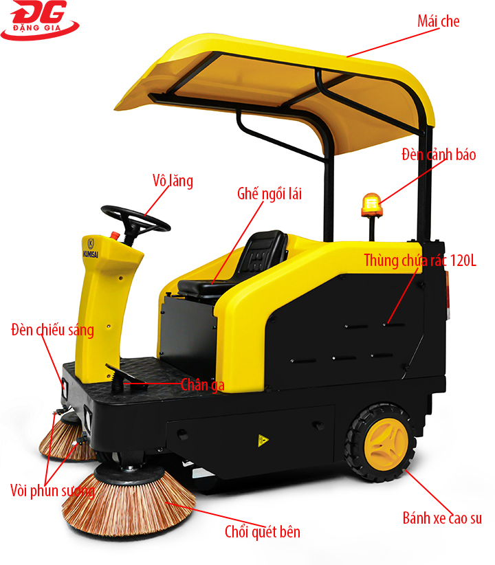 Xe quét rác ngồi lái Kumisai KMS 65