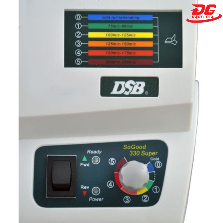 Máy ép plastic DSB SO GOOD 330 SUPER có cấu tạo đơn giản với 1 núm vặn 