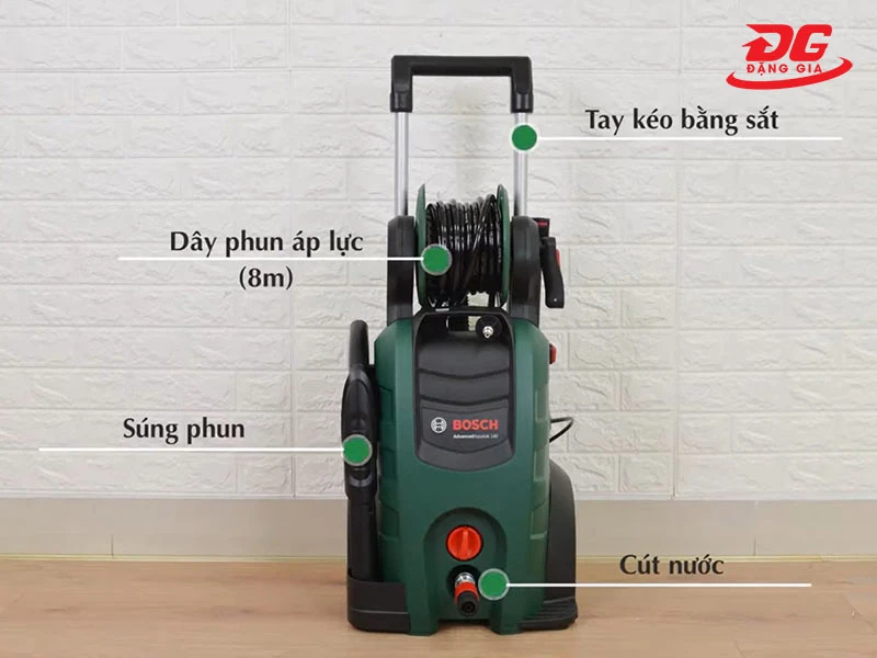 Mặt trước của máy rửa xe Bosch AQT 140