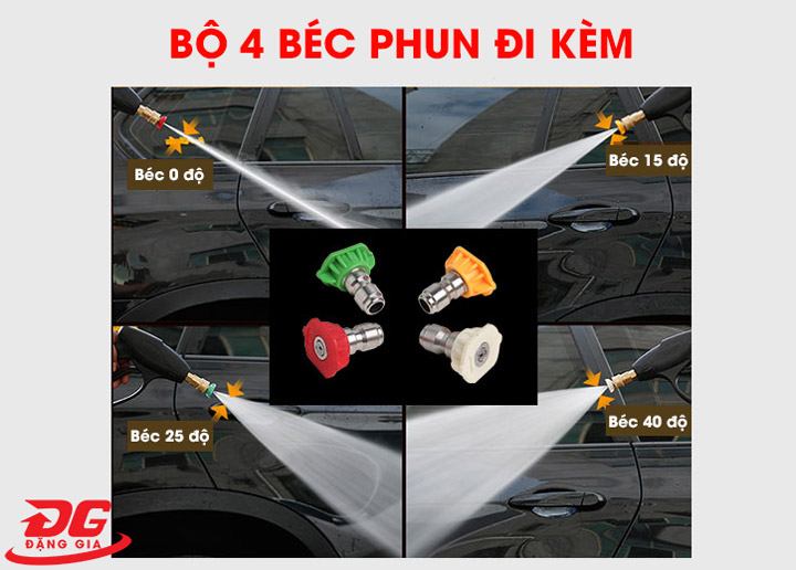 Bộ 4 béc phun đi kèm máy
