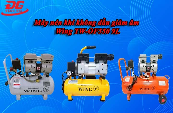 Máy nén khí không dầu giảm âm Wing TW-OF550 9L