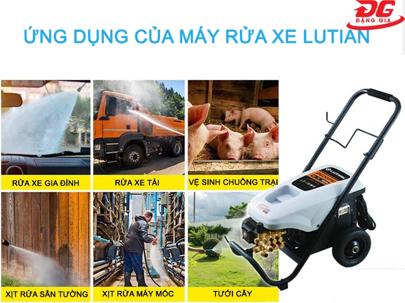 Các ứng dụng phổ biến của máy xịt rửa xe Lutian