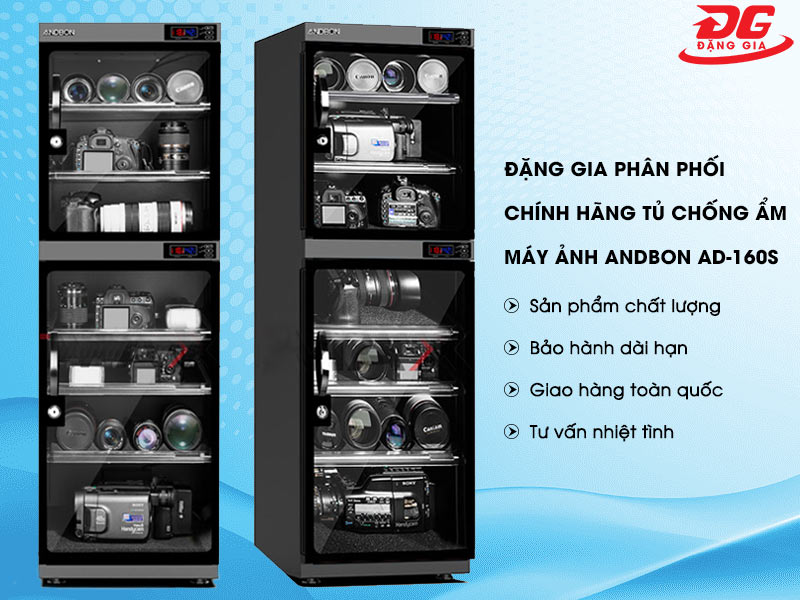 Điện Máy Đặng Gia cam kết tủ hút ẩm máy ảnh Andbon AD-160S chất lượng cao