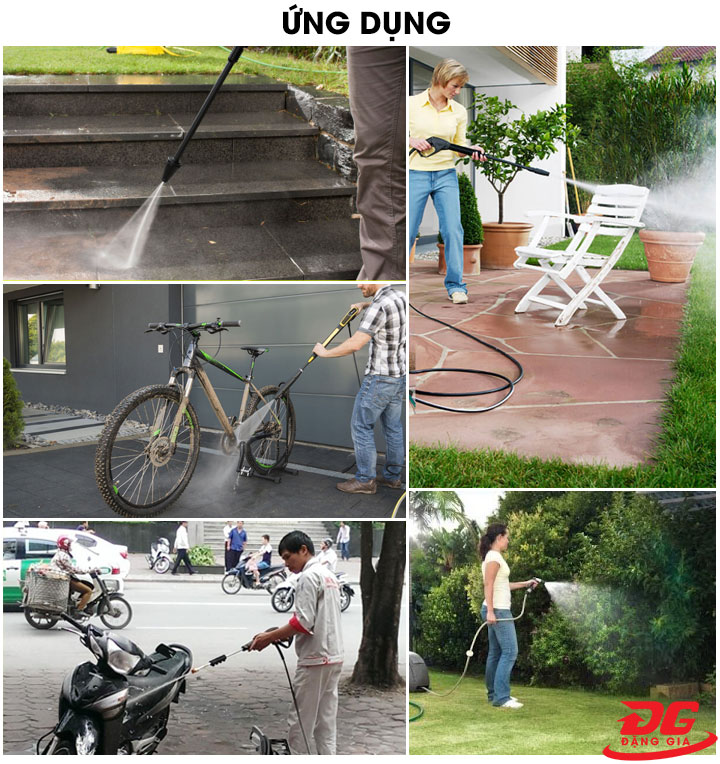 các ứng dụng máy bơm rửa xe V-Jet VJ120