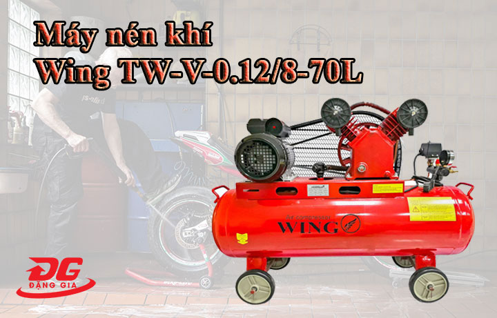 Hình ảnh máy nén khí dây đai Wing TW-V-0.12/8-70L