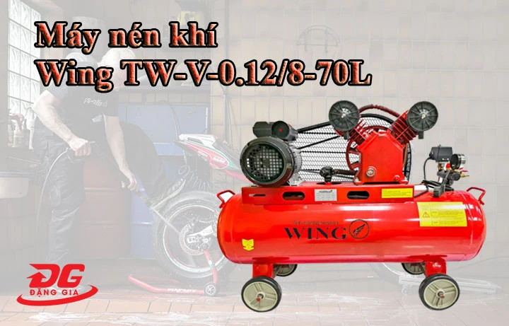 Hình ảnh máy nén khí dây đai Wing TW-V-0.12/8-70L
