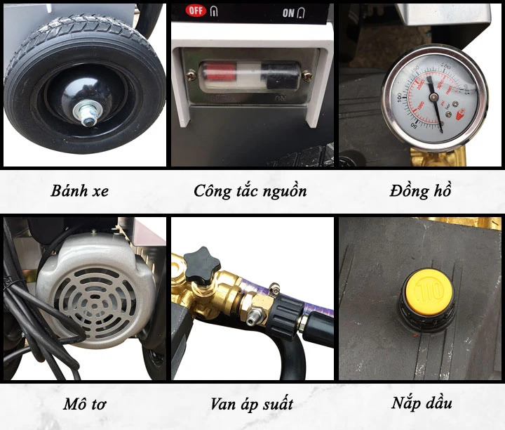 Chi tiết các bộ phận của máy rửa xe Palada PD 70/1.8