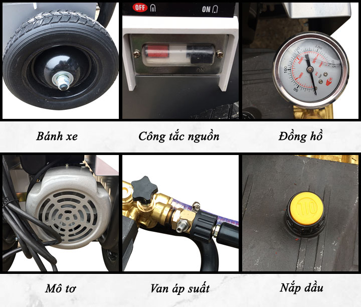 Chi tiết các bộ phận của máy rửa xe Palada PD 70/1.8