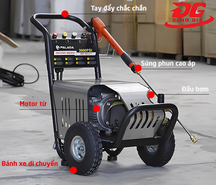 Cấu tạo máy phun rửa xe Palada 18M26-3.7T4