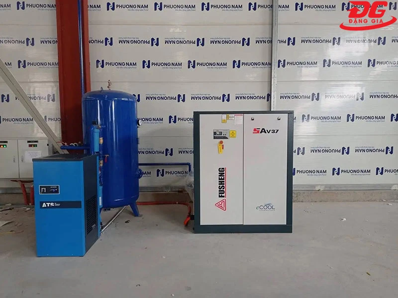 Hệ thống máy nén khí trục vít không dầu 37kW Fusheng
