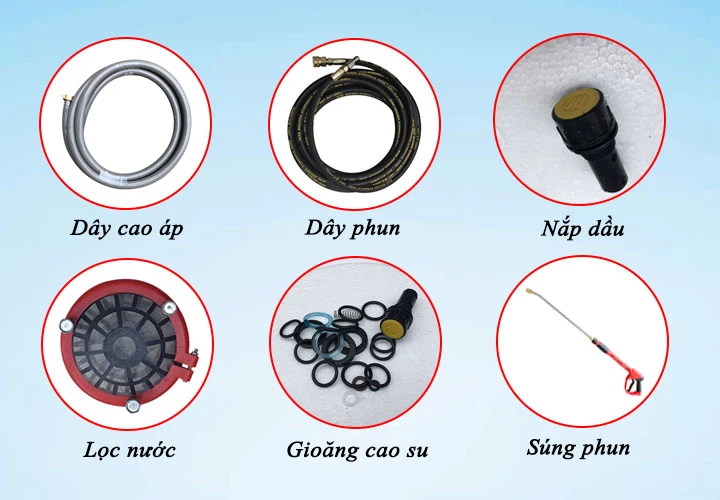 phụ kiện đi kèm máy xịt rửa xe Palada 20M32-5.5T4