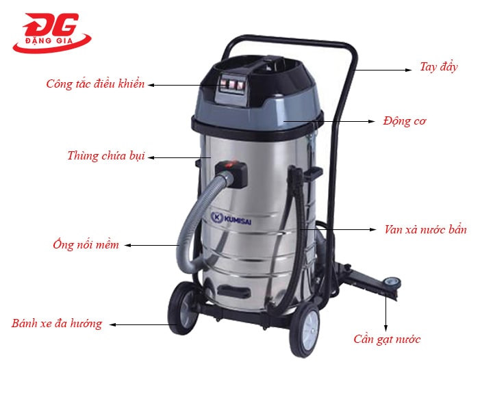 Máy hút bụi công nghiệp Kumisai KMS 380T New
