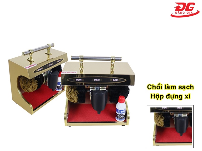 Hệ thống chổi làm sạch và hộp đựng xi dung lượng lớn