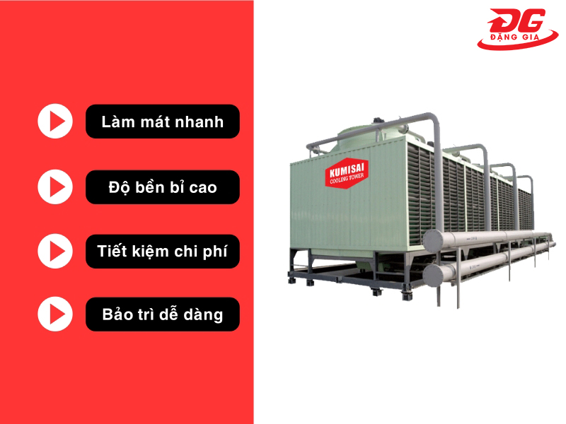 Một số ưu điểm nổi trội của tháp hạ nhiệt vuông Kumisai KMS 175RT