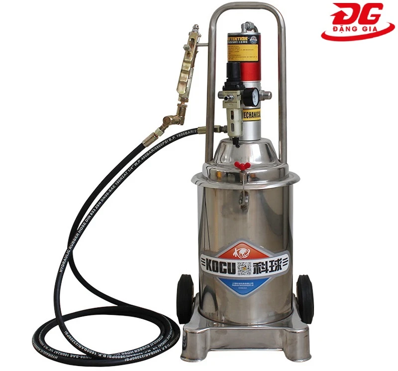Máy bơm mỡ khí nén Kocu US-8 dung tích 12L
