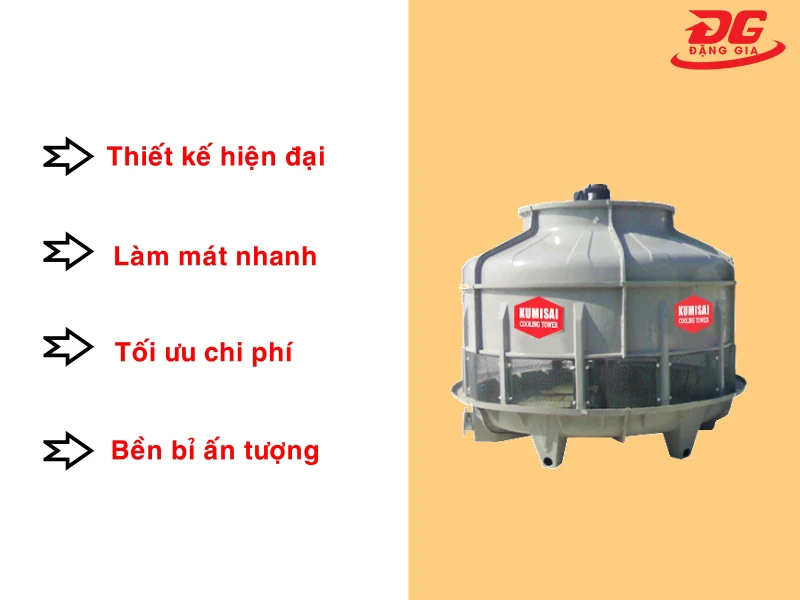 Những ưu điểm nổi trội của tháp làm mát nước Kumisai KMS 70RT