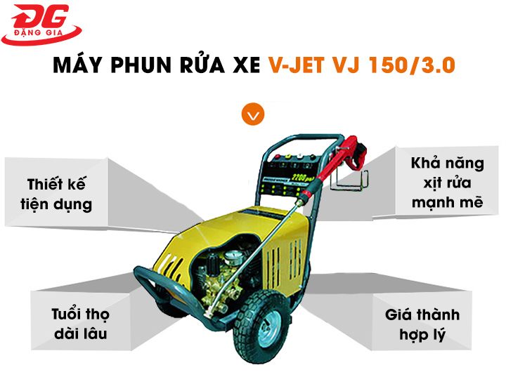 máy phun rửa xe cao áp vjet vj150