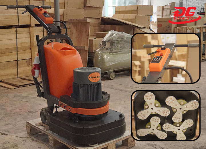 Máy mài sàn bê tông Karva KVG-12 được trang bị 12 đĩa mài