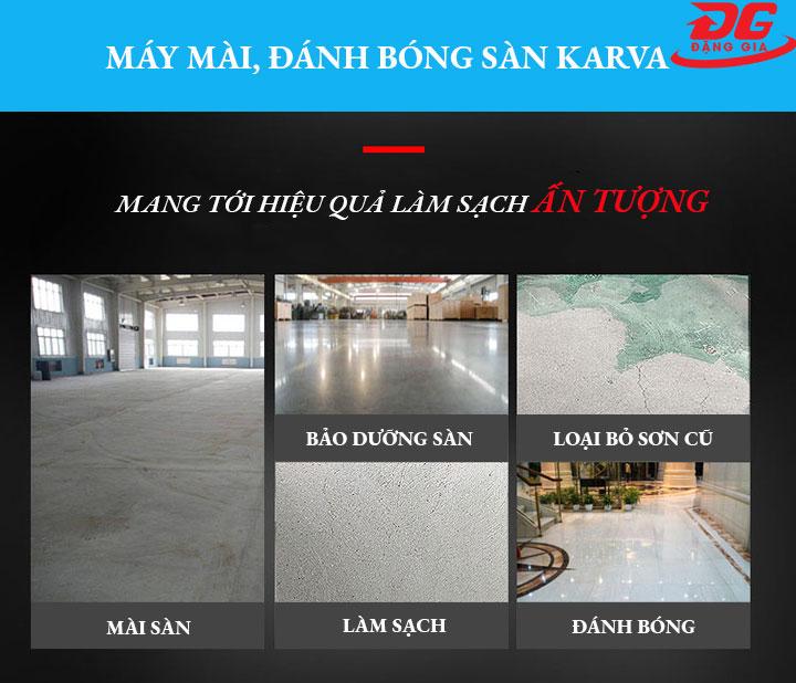 Các ứng dụng phổ biến của máy mài, đánh bóng sàn Karva