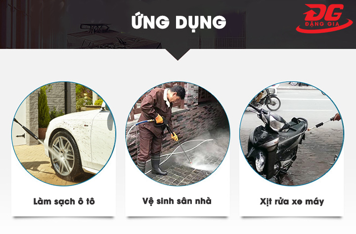 Ứng dụng phổ biến của sản phẩm máy rửa xe V-Jet VJ 200/5.5