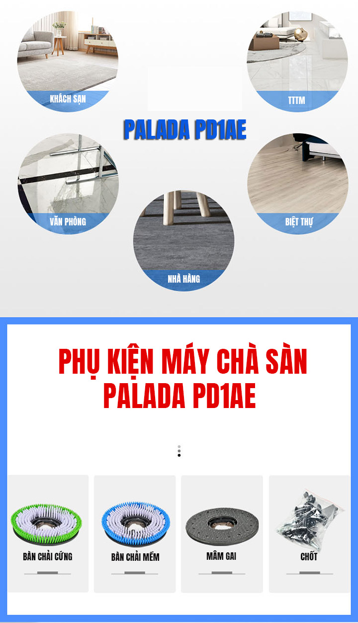 ứng dụng của máy chà sàn Palada PD1AE