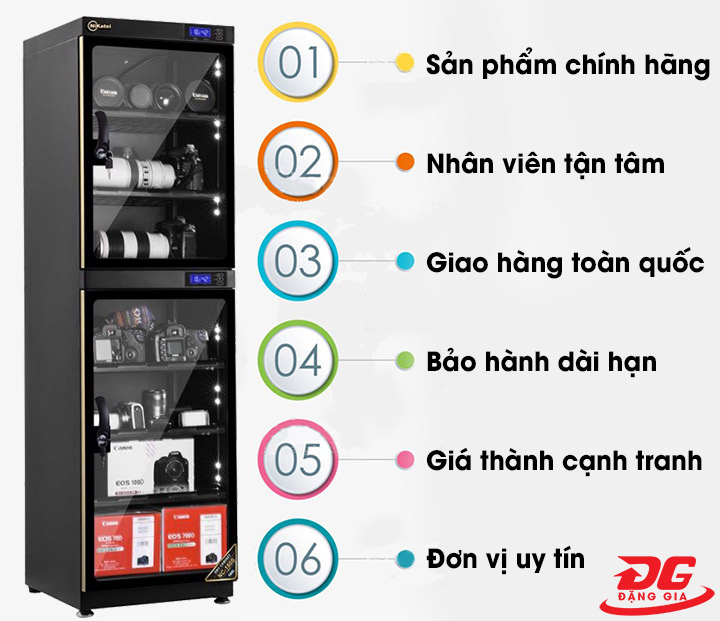 Đặng Gia là đơn vị phân phối tủ chống ẩm cho máy ảnh chính hãng, giá tốt