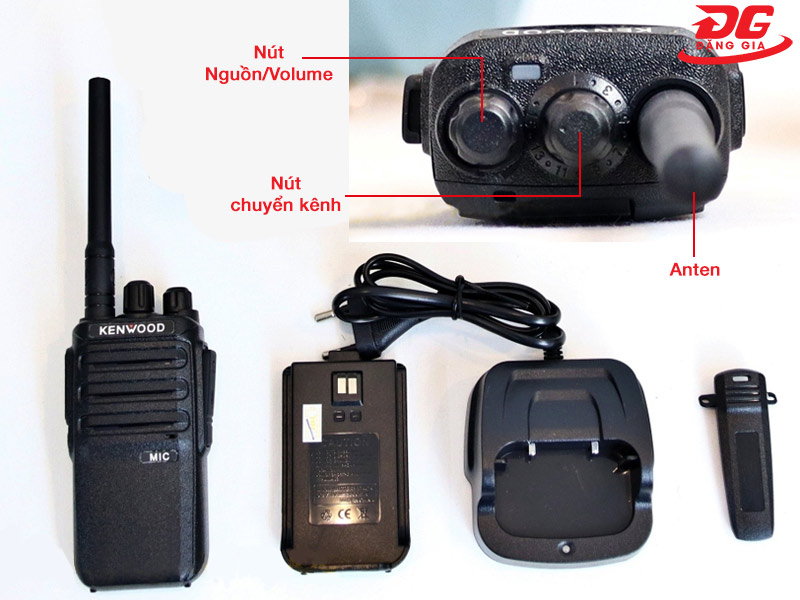 Chi tiết cấu tạo của bộ đàm cầm tay Kenwood TK-U300