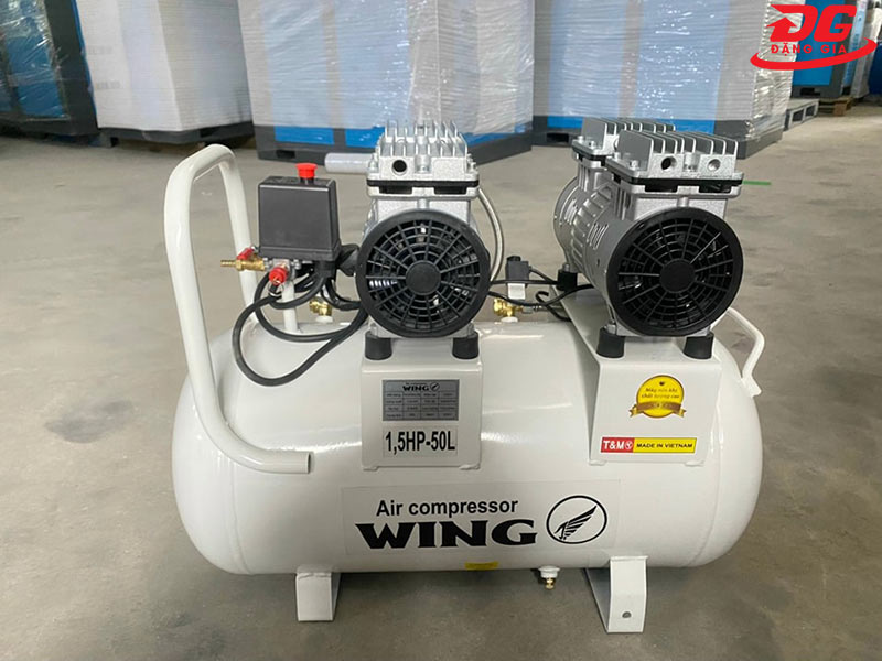 Máy nén không dầu giá rẻ Wing TW-OF550X2-50L