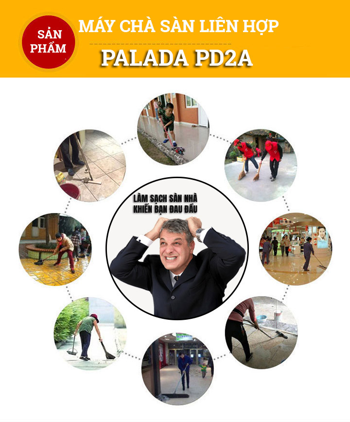 Máy chà sàn liên hợp Palada PD2A