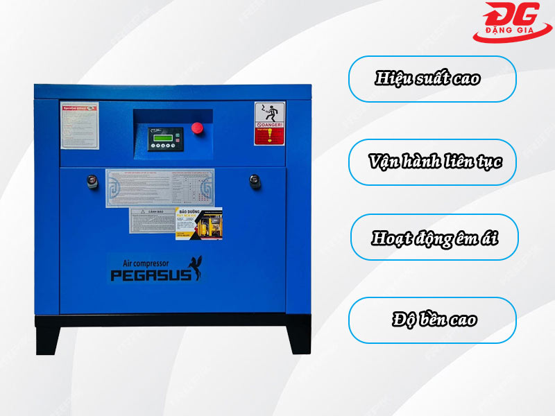 Các ưu điểm nổi bật của máy bơm hơi trục vít