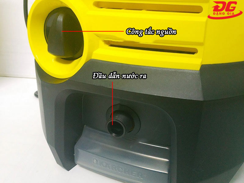 Đầu dẫn nước ra & công tắc nguồn