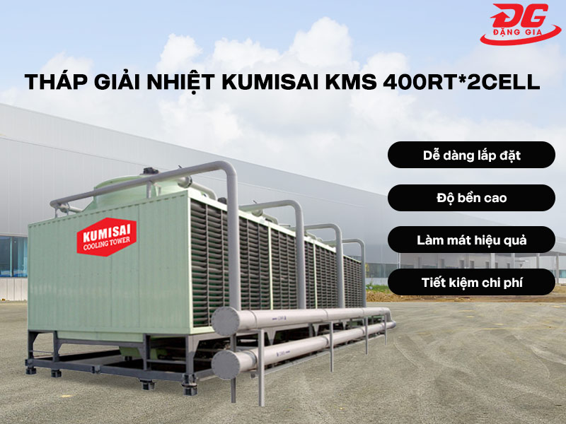 Tháp tản nhiệt Kumisai KMS 400RT*2cell sở hữu nhiều đặc điểm nổi bật