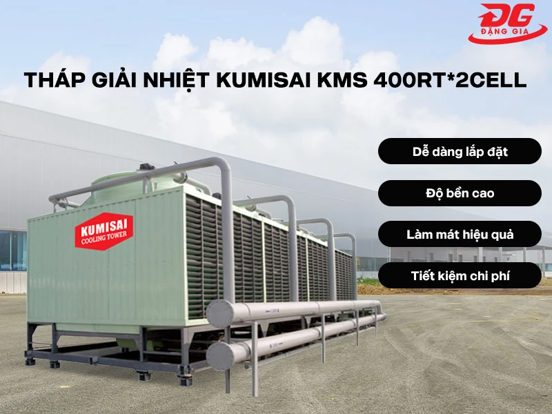 Tháp tản nhiệt Kumisai KMS 400RT*2cell sở hữu nhiều đặc điểm nổi bật