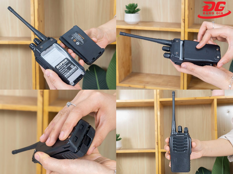 Quy trình lắp pin bộ đàm BF-888S