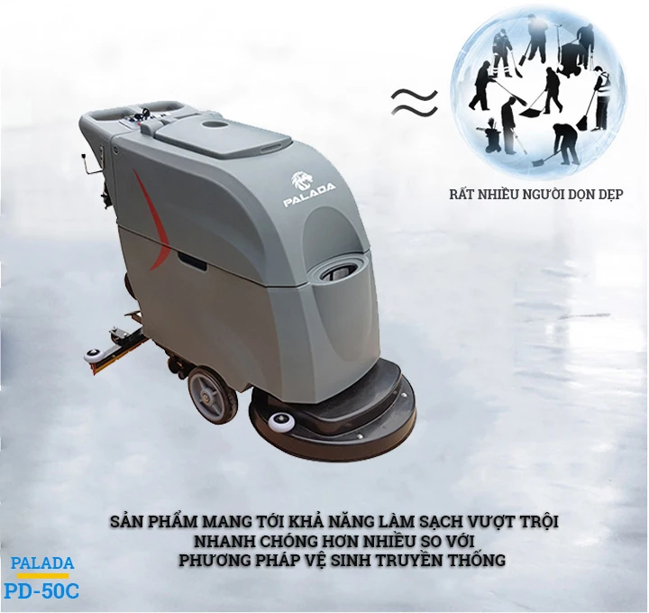 Hiệu quả sử dụng máy chà sàn liên hợp Palada PD-50C