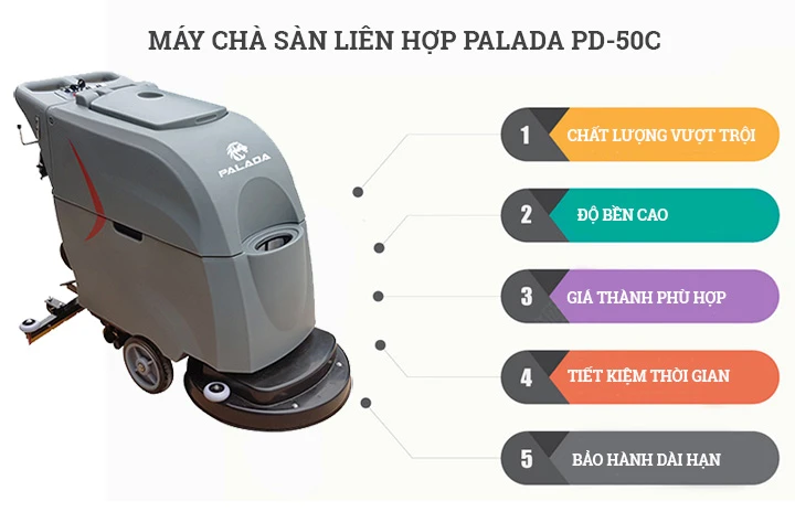 Ưu điểm của máy chà sàn liên hợp Palada PD-50C