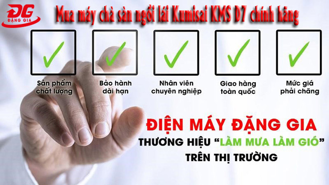 Đặng Gia bán máy chà sàn ngồi lái Kumisai KMS D7 chính hãng