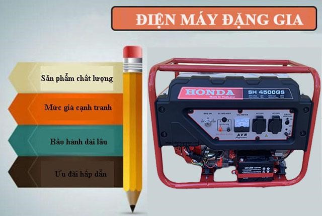 Địa chỉ mua máy phát điện Honda SH4500GS