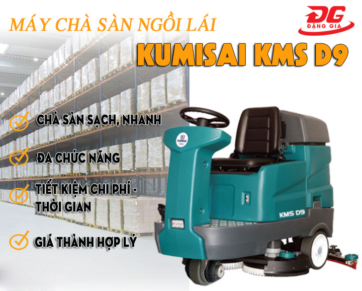 Ưu điểm của máy chà sàn ngồi lái Kumisai KMS D9