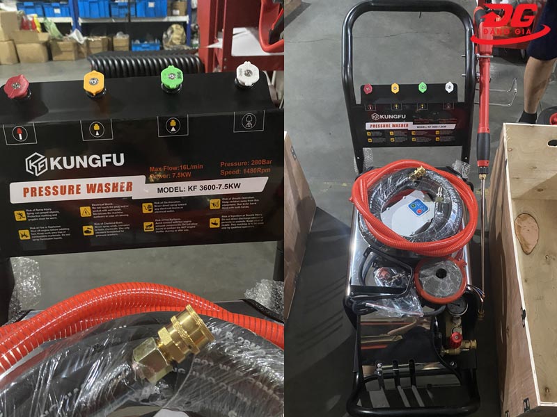 Hình ảnh thực tế máy phun áp lực cao Kungfu 7.5kW
