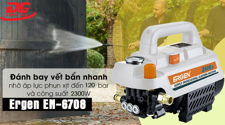 Máy rửa xe Ergen 6708 có áp lực phun mạnh mẽ