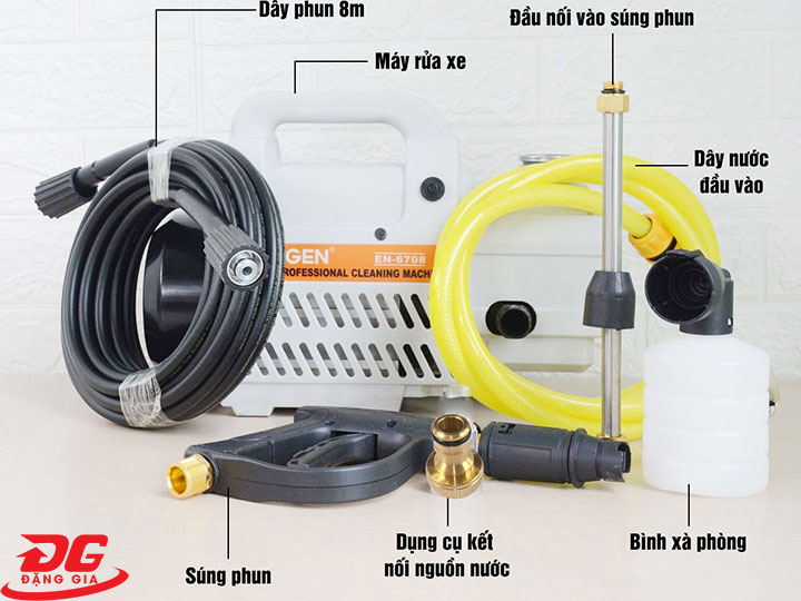 Phụ kiện đầy đủ của Máy rửa xe Ergen EN-6708