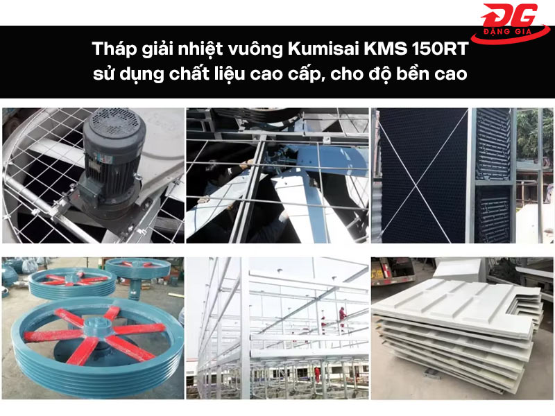 Tháp giải nhiệt được làm từ các chất liệu cao cấp