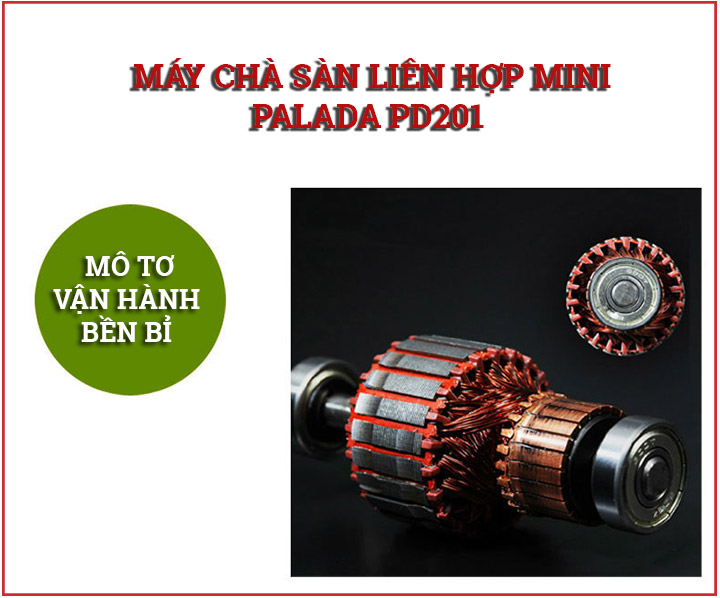 Mô tơ máy chà sàn liên hợp mini Palada PD201
