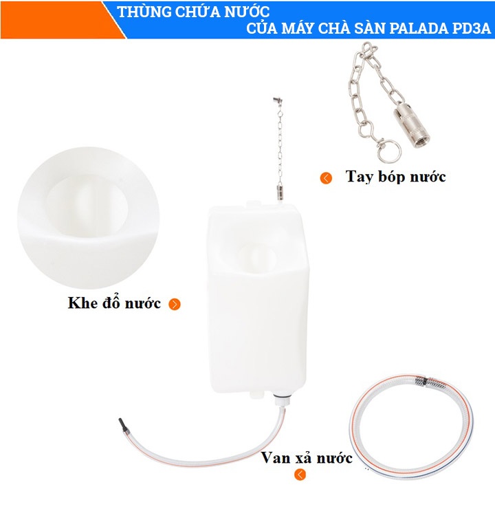 Thùng chứa nước tiện dụng của model Palada PD3A
