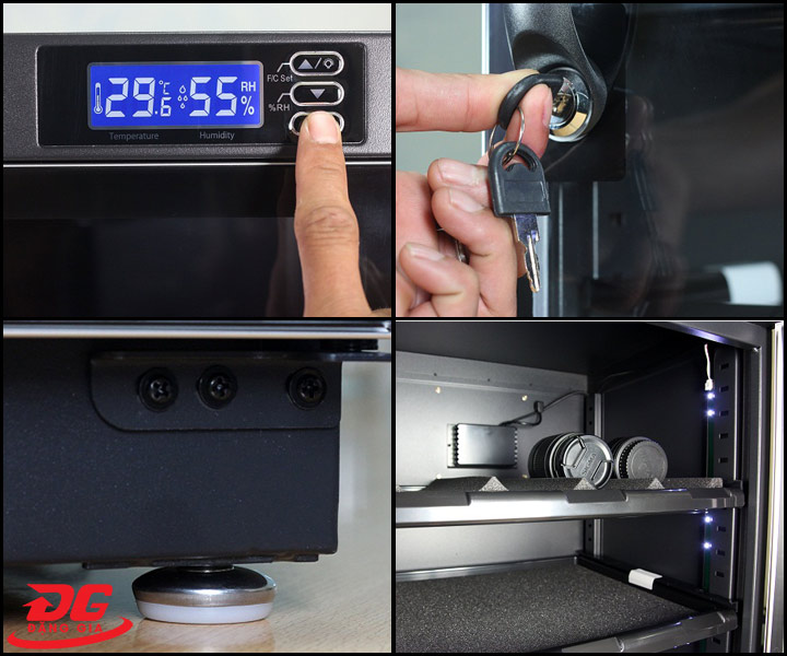 Chi tiết một số bộ phận chính của tủ hút ẩm Nikatei NC-100S