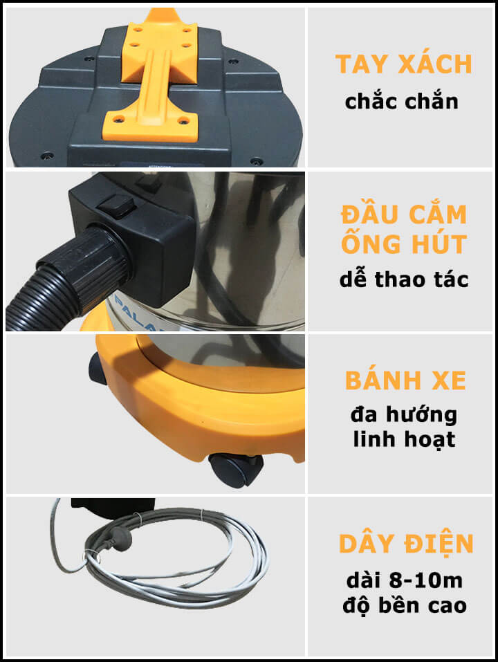 bộ phận của máy hút bụi Palada PD30