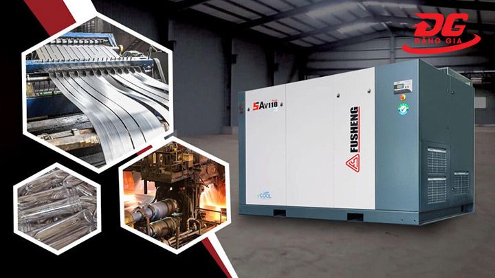 Máy nén khí trục vít Fusheng phù hợp với các đơn vị sản xuất có quy mô lớn